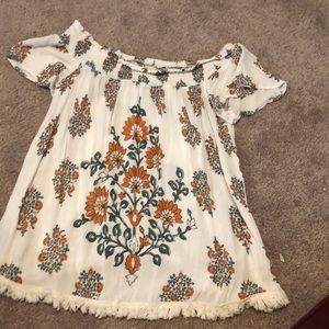 Off the shoulder floral top